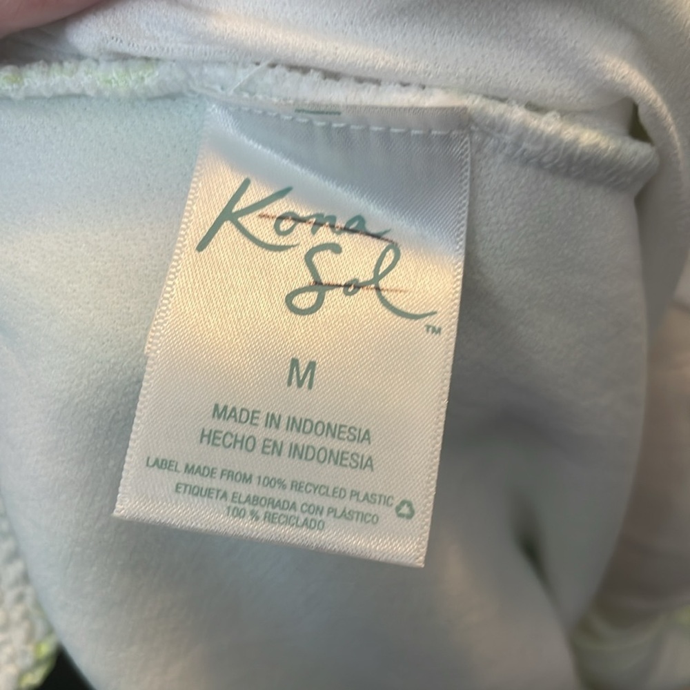 Kona Sol Crinkle Lime Green Tie Dye One Piece M - Picture 5 of 5